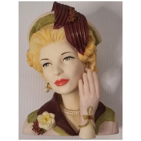 Cameo Girls RARE Lady Vases ANGELINA 1952 GARDEN CLUB PRESIDENT, LV-016, 2000